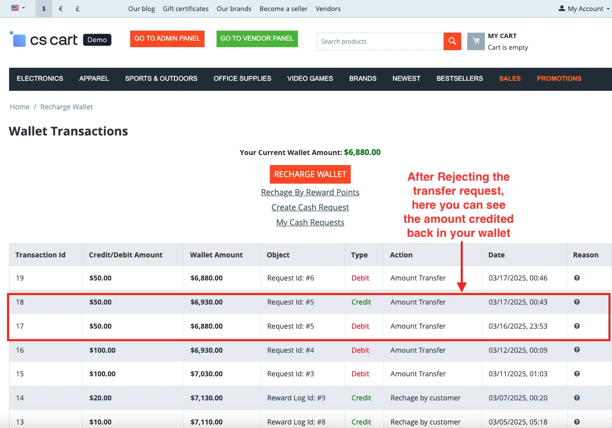Transfer Wallet Cash to Account — illustration 25