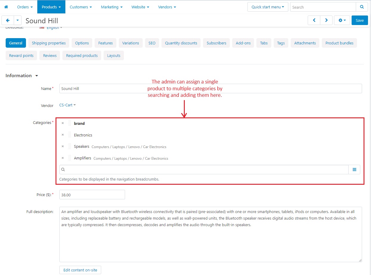 Single products to multiple products by searching