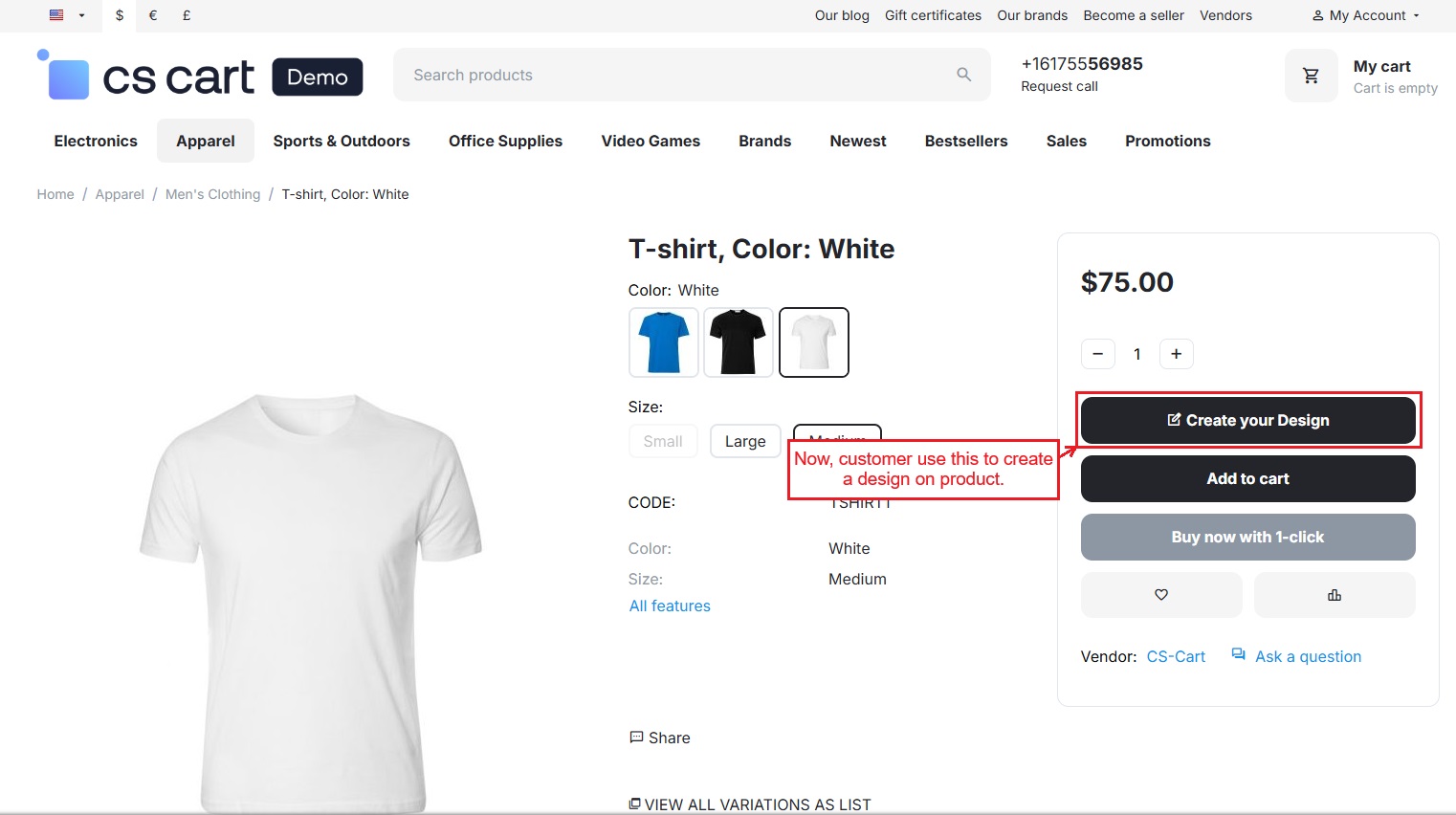 Create your design button