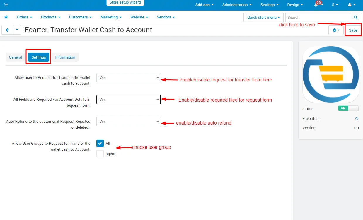 CS-Cart Wallet Add-on: Store Credit & Refunds — illustration 8