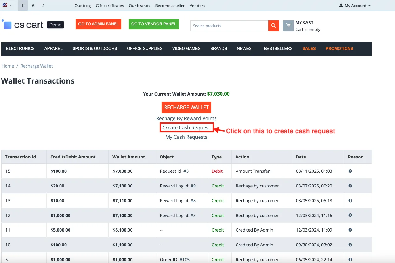 Transfer Wallet Cash to Account — illustration 9