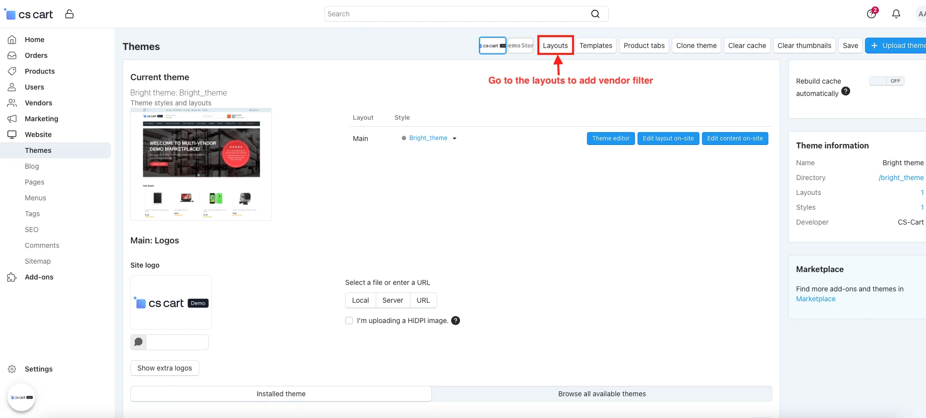 CS-Cart Vendor Filter Add-on: Shop by Seller — illustration 3