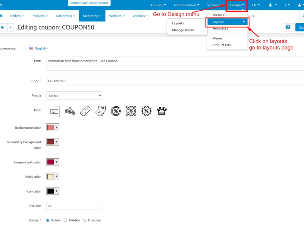 CS-Cart Coupon Bar Add-on: Promote Discounts — illustration 6