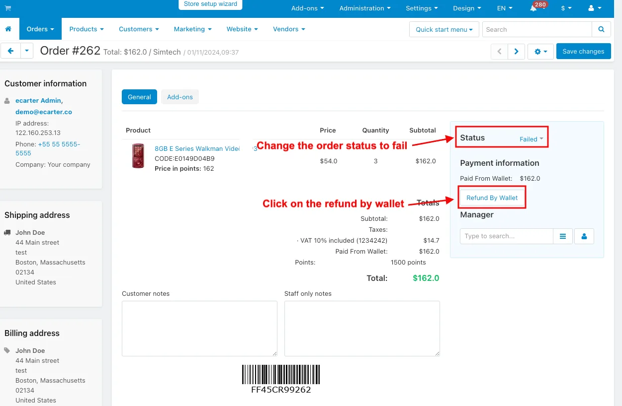 CS-Cart Wallet Add-on: Store Credit & Refunds — illustration 43