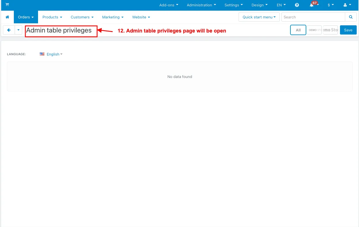 admin profile