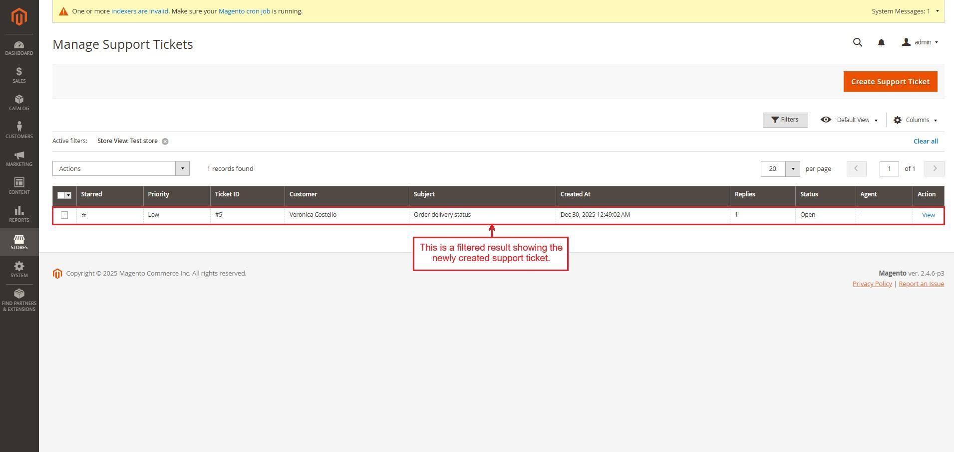 Create new support ticket