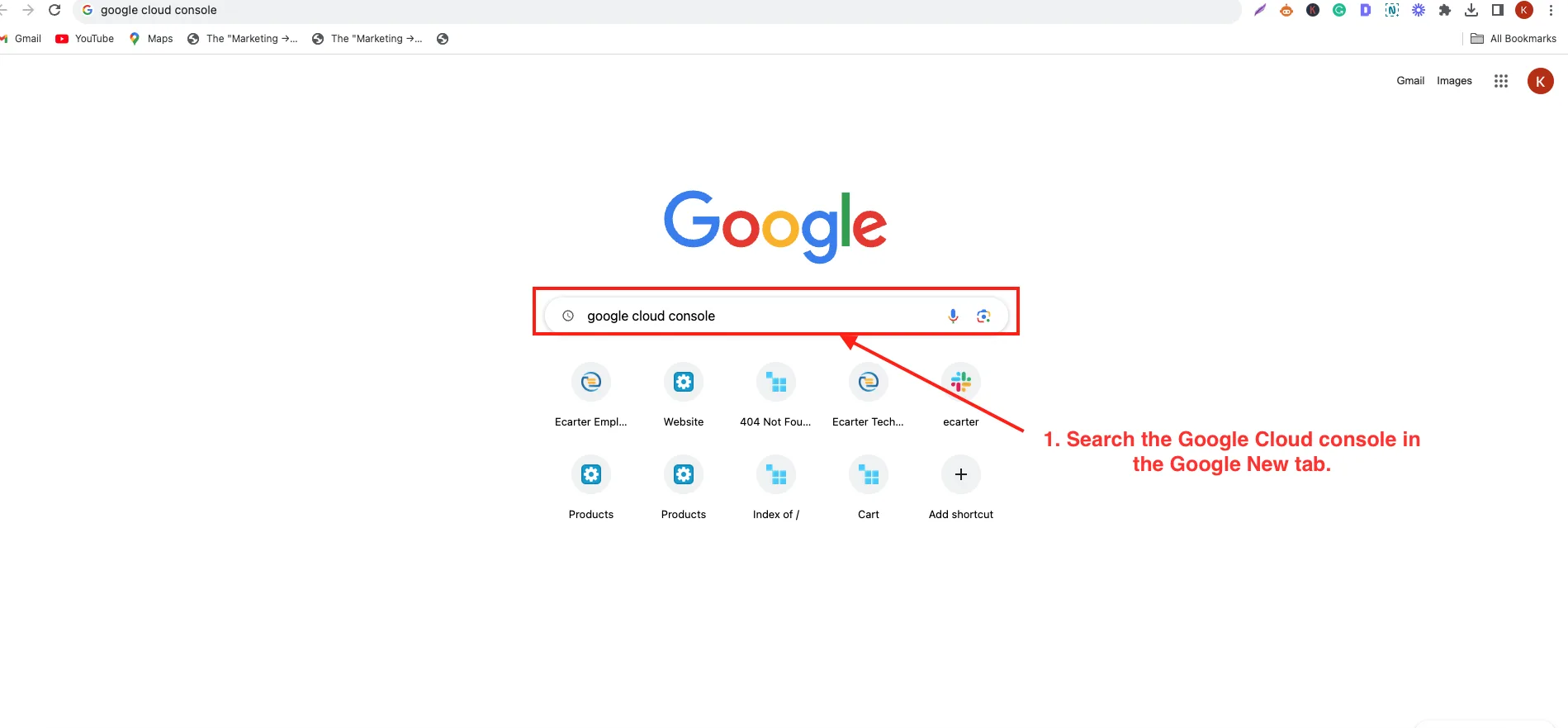 google search page