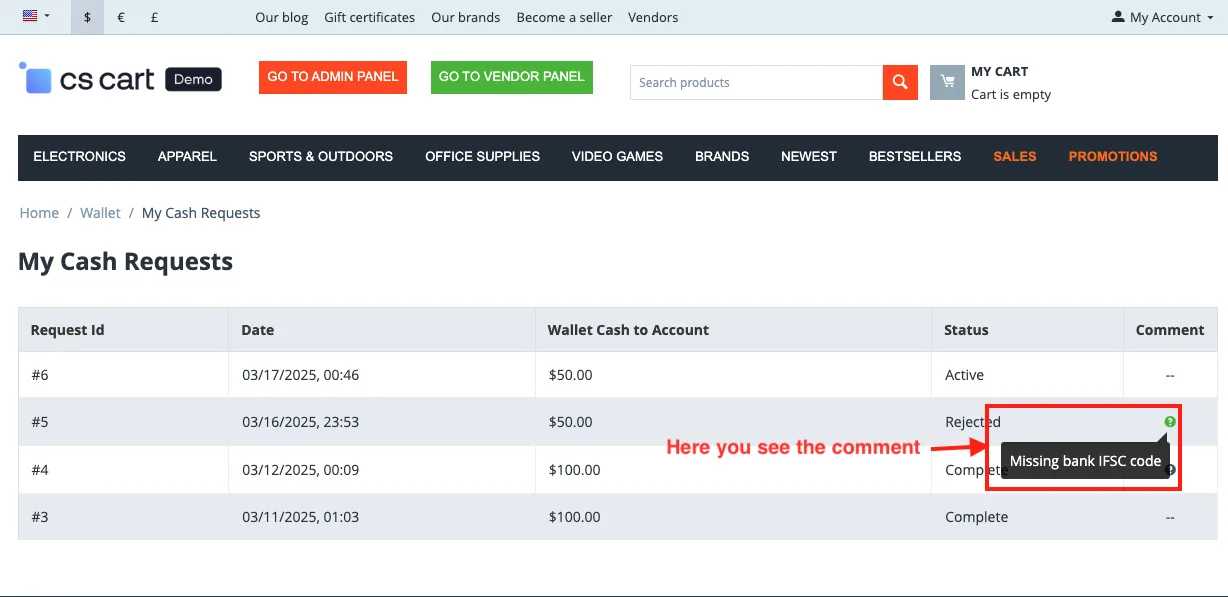 Transfer Wallet Cash to Account — illustration 24