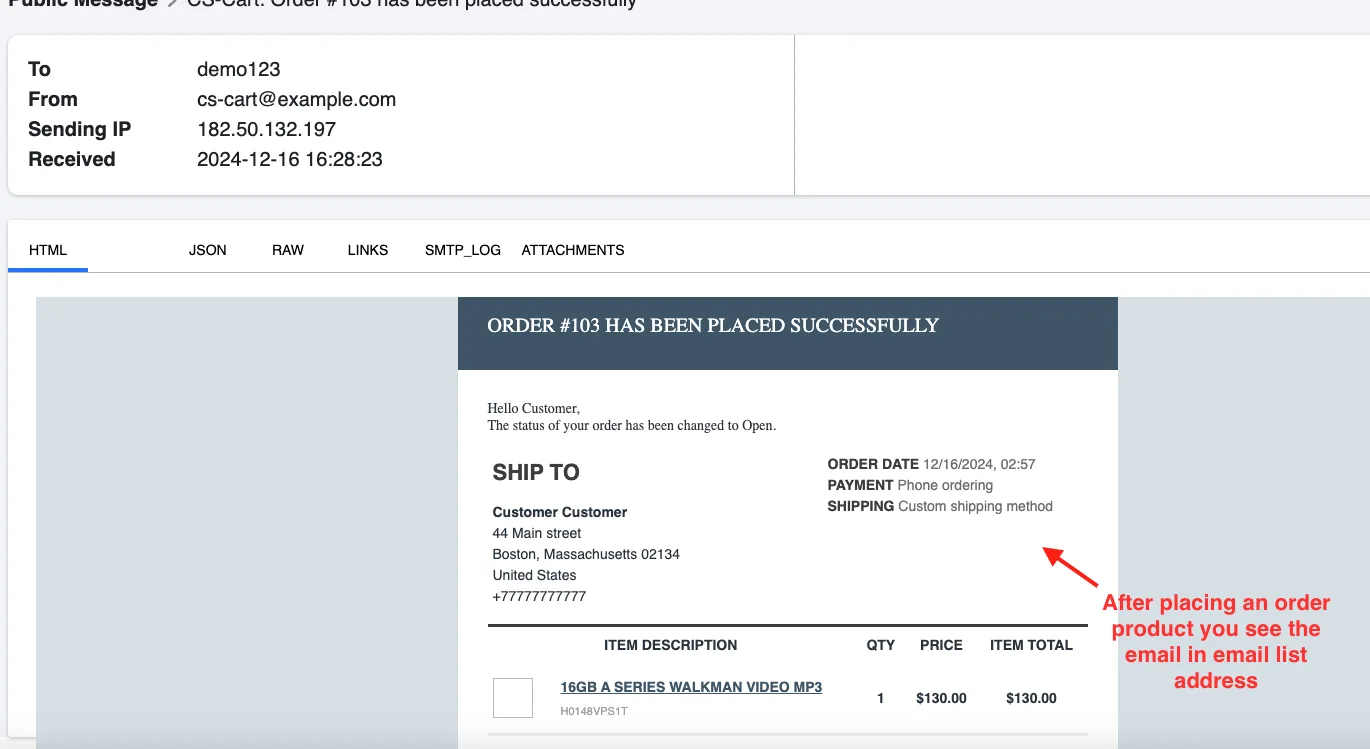 CS-Cart Email Catcher Add-on: Log & Debug Mail — illustration 12
