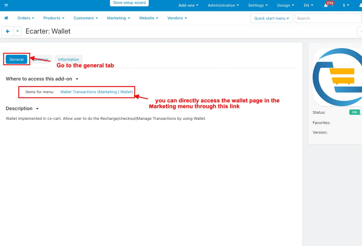 CS-Cart Wallet Add-on: Store Credit & Refunds — illustration 12