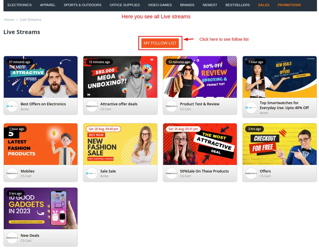 CS-Cart Live Commerce Add-on: Livestream Shop — illustration 36