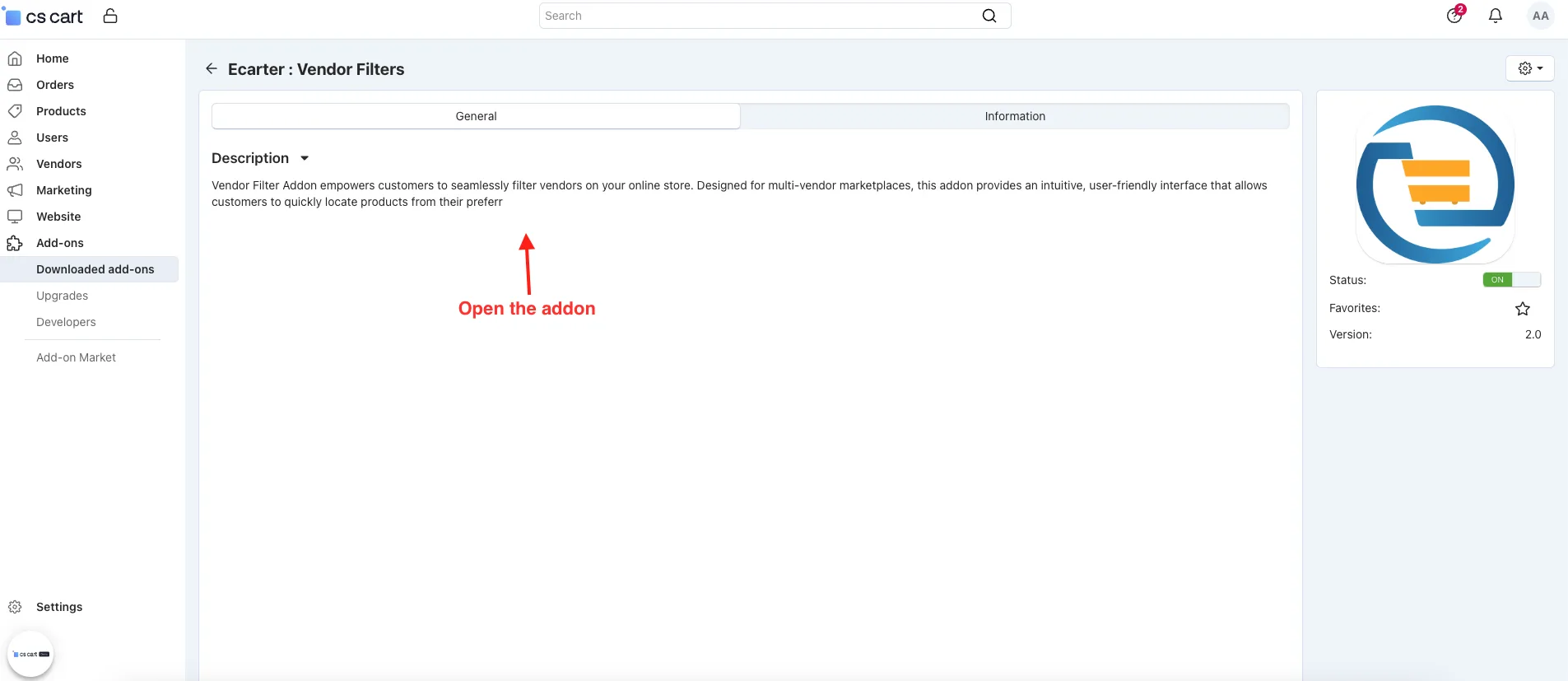 CS-Cart Vendor Filter Add-on: Shop by Seller — illustration 2