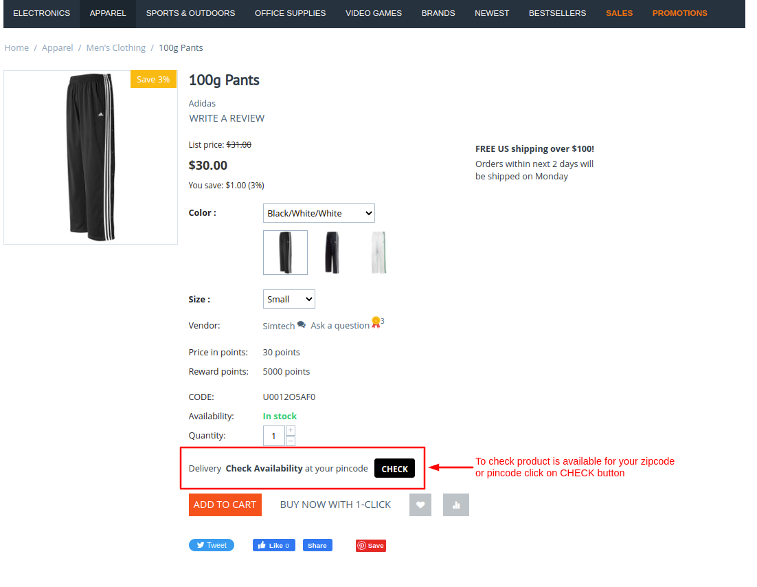 product page