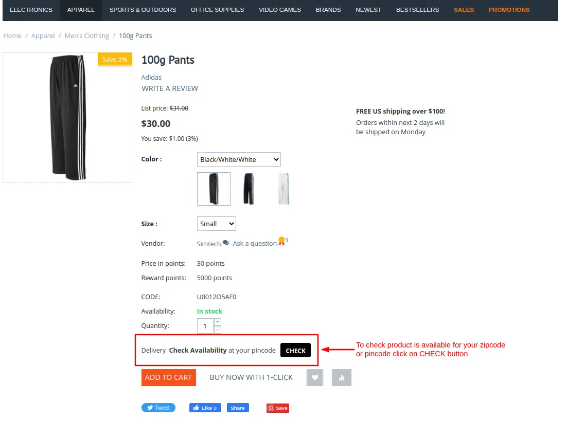 product page