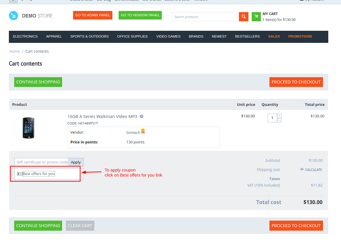 coupon codes available for you page