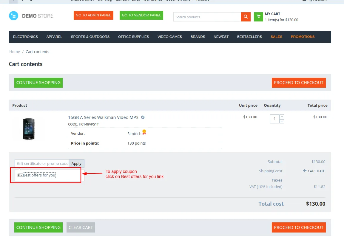 coupon codes available for you page