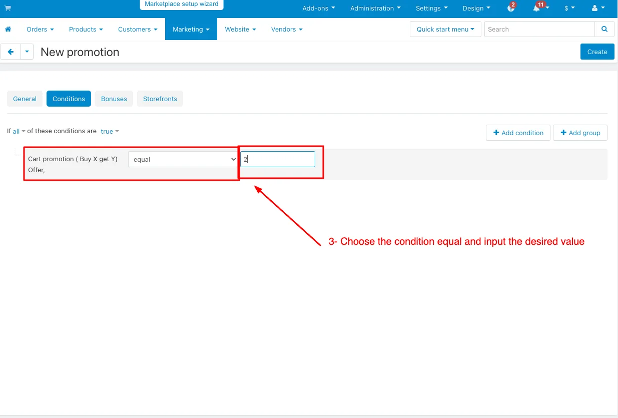 select the condition page1