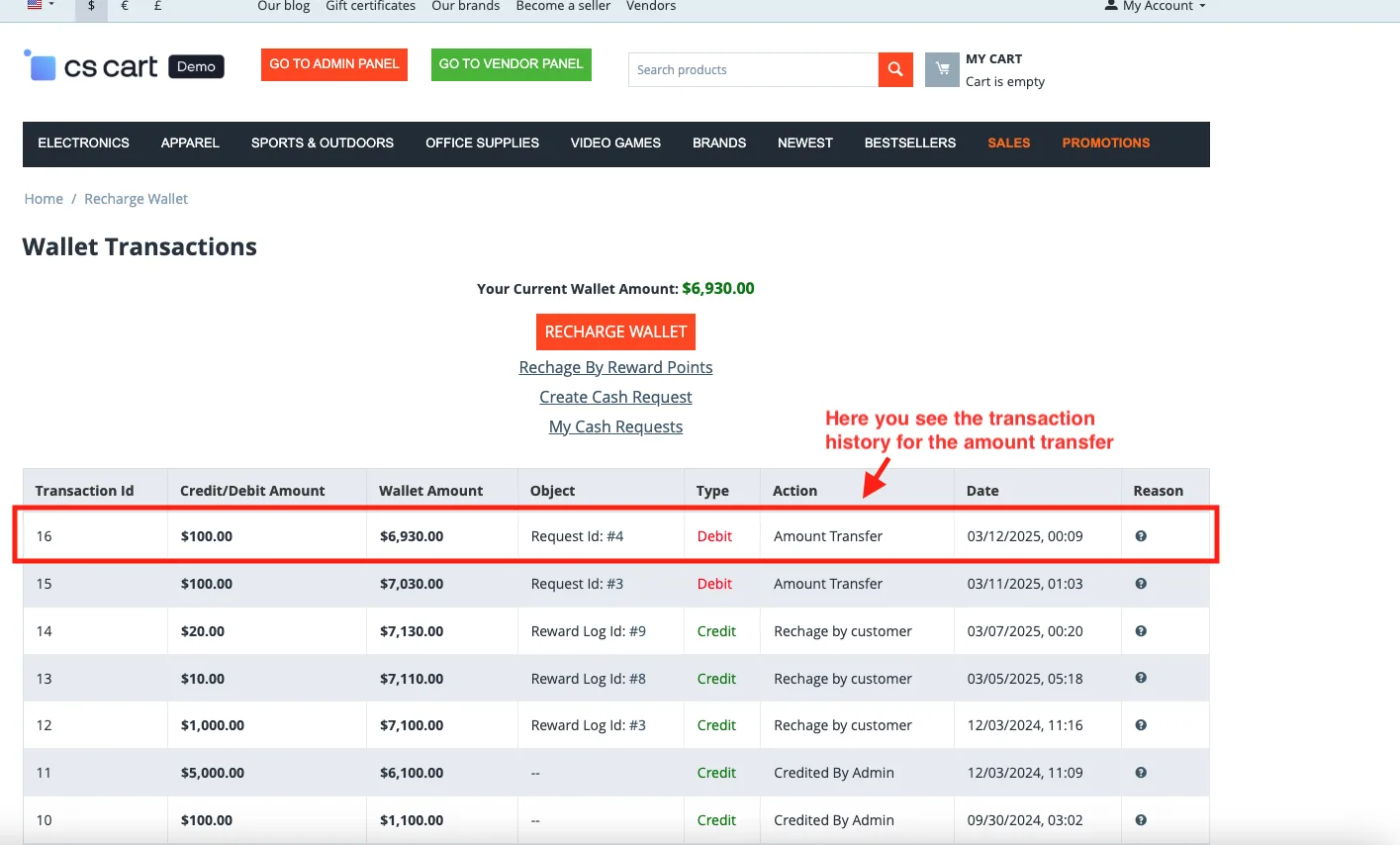 Transfer Wallet Cash to Account — illustration 11