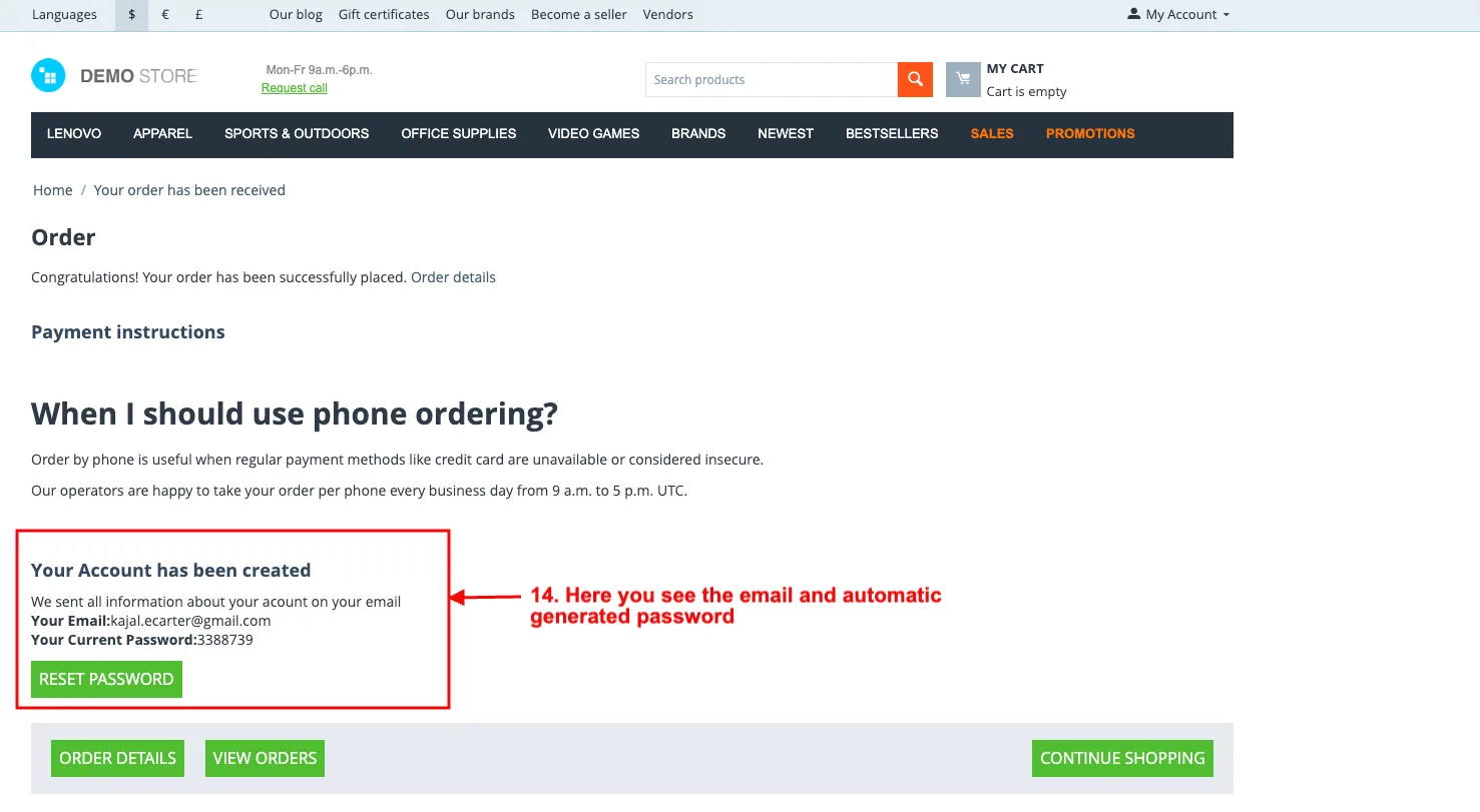 automatic generated password