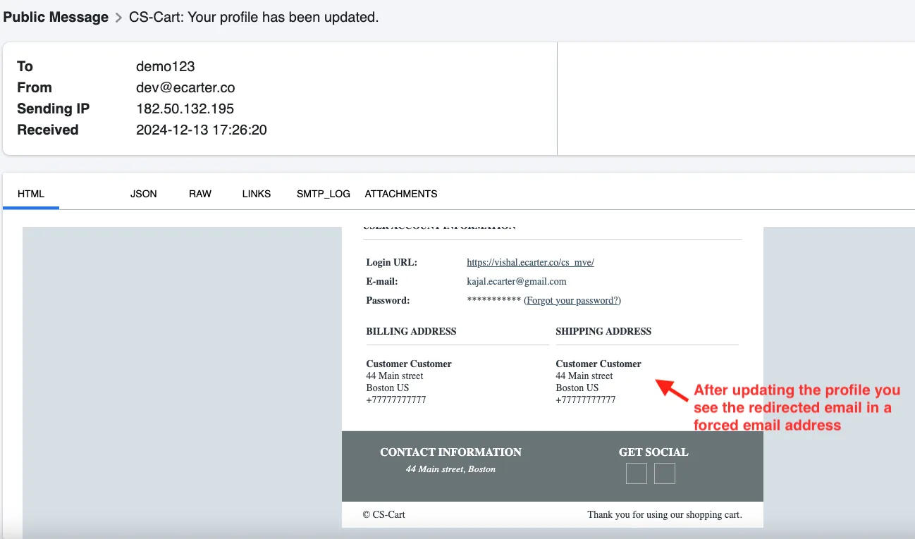 CS-Cart Email Catcher Add-on: Log & Debug Mail — illustration 7