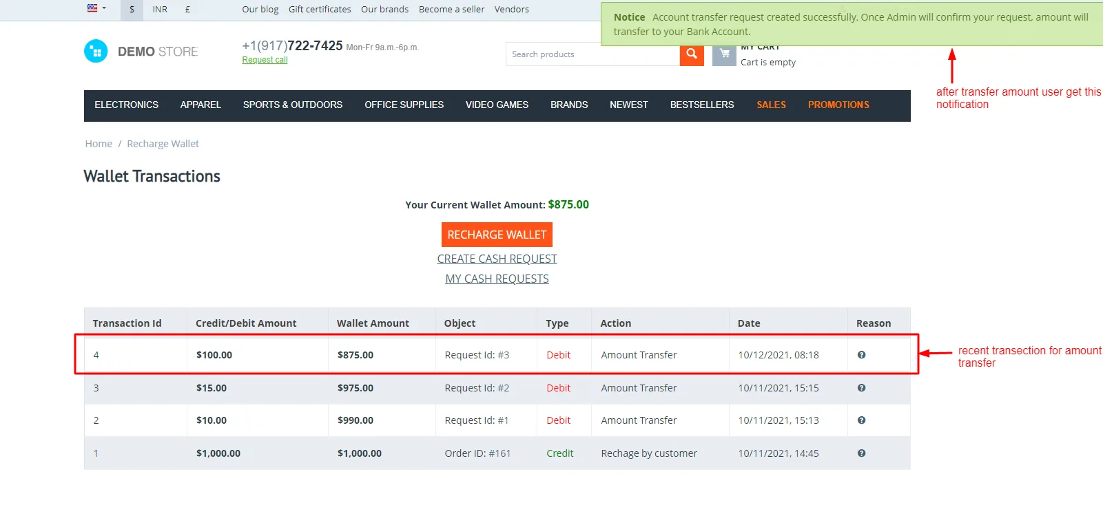 CS-Cart Wallet Add-on: Store Credit & Refunds — illustration 11