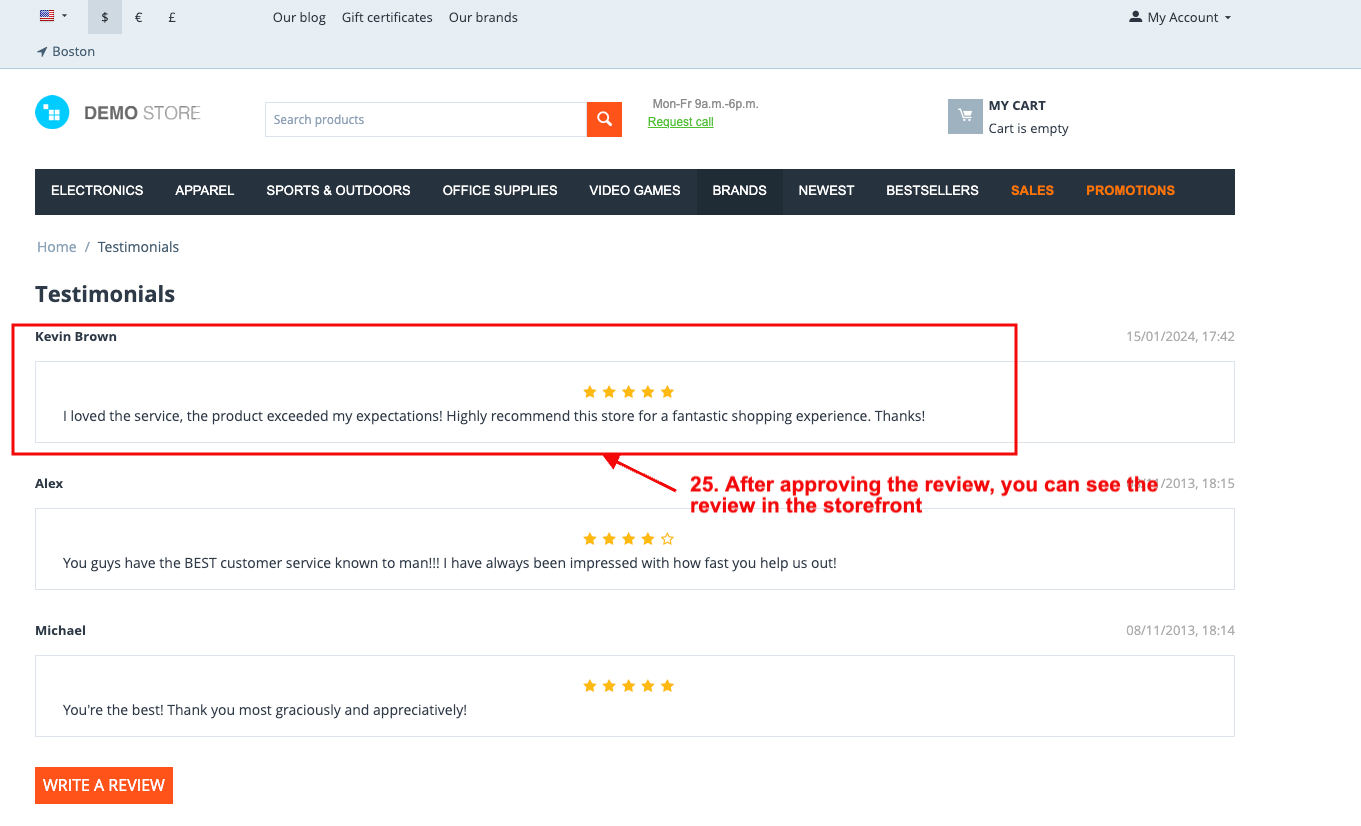 you can see the review