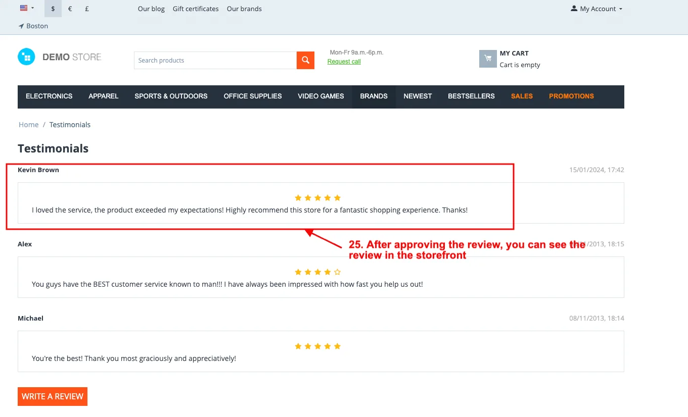 you can see the review
