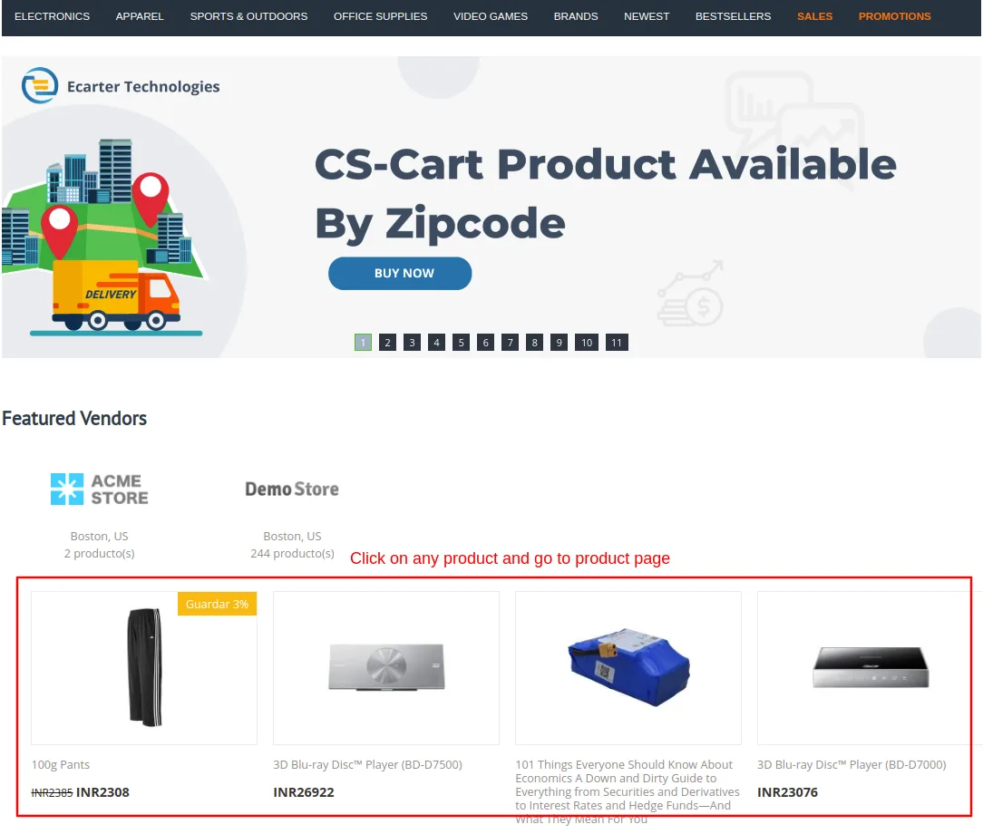 storefront page