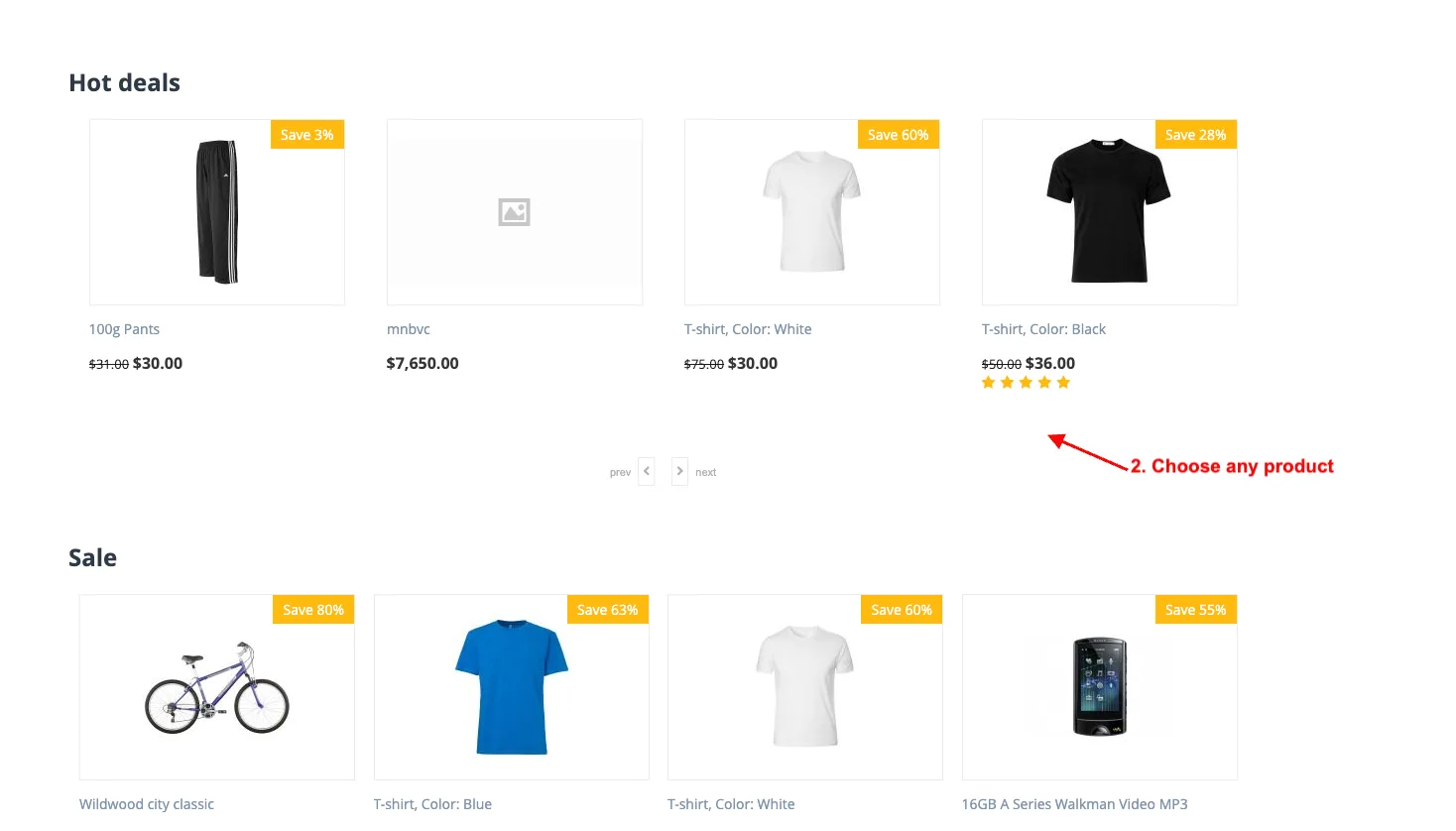 product page