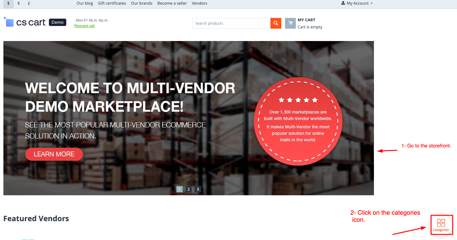 storefront page