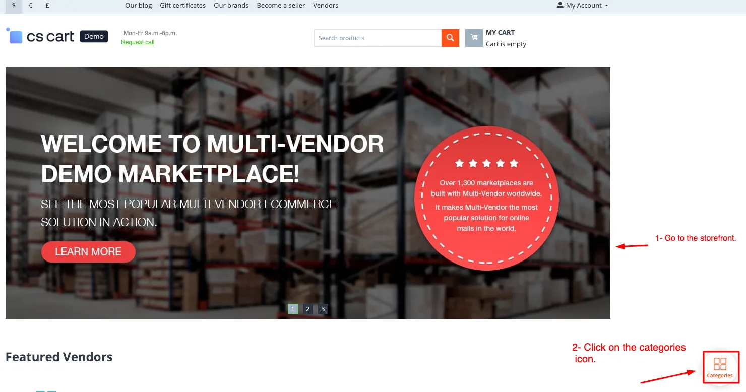storefront page