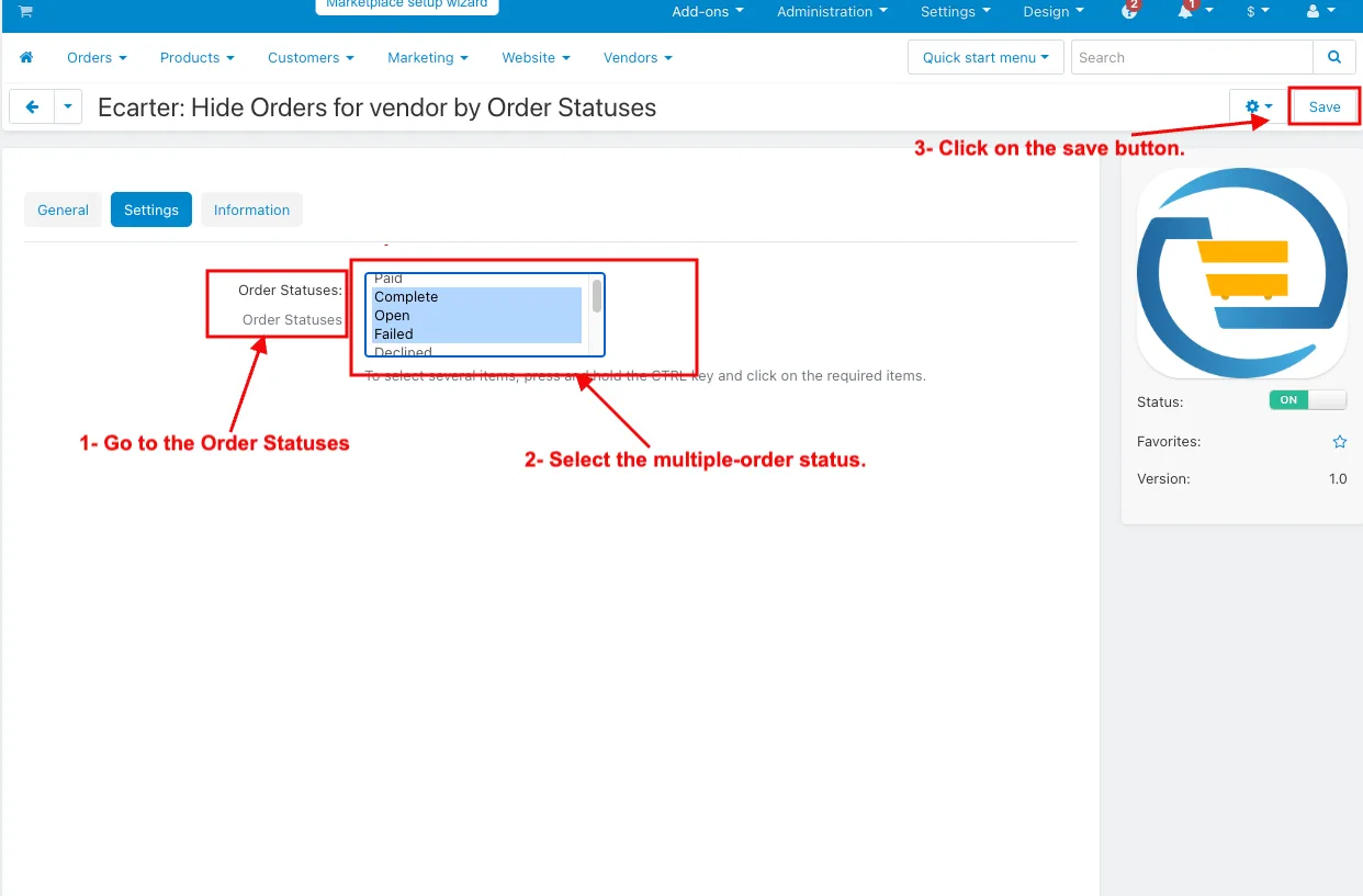order status