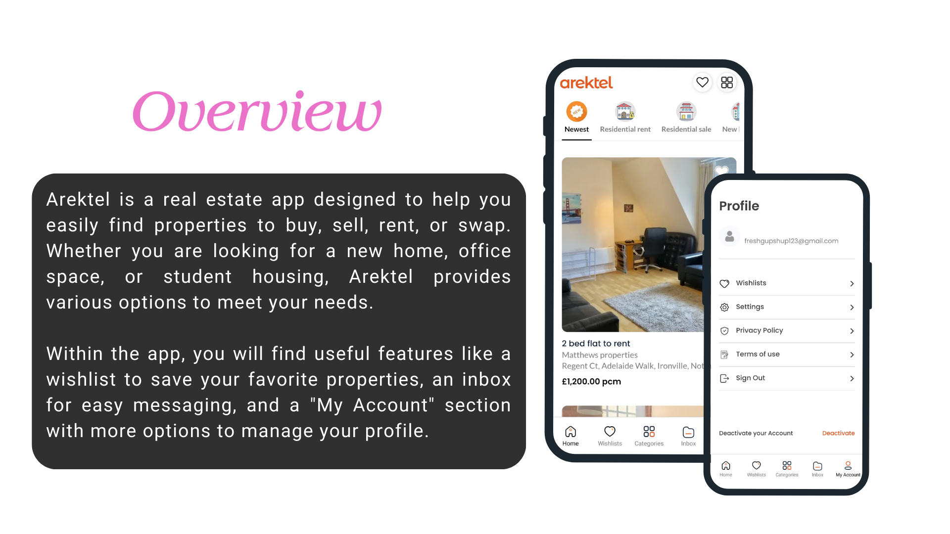 Arektel App — app screen 1