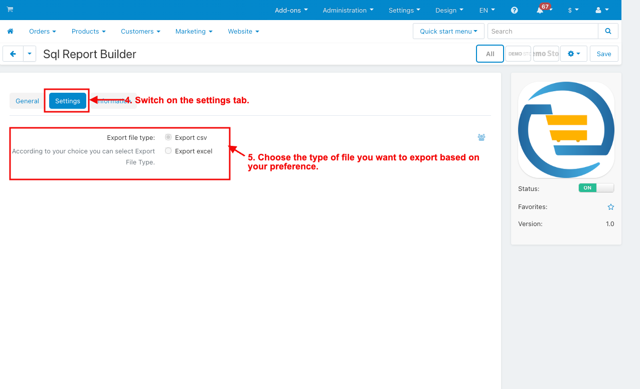 SQL report builder