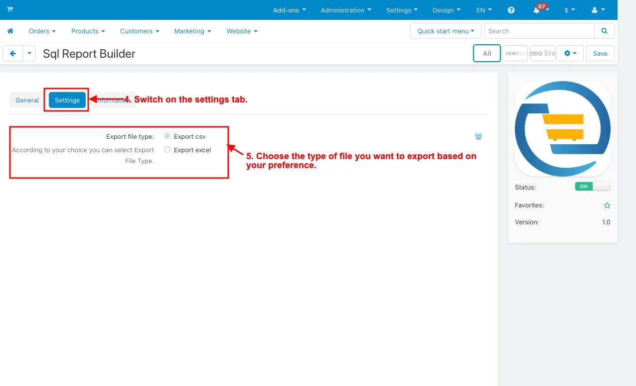SQL report builder