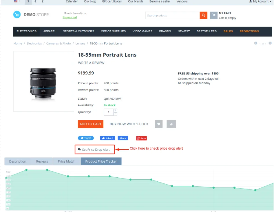 CS-Cart Price Tracker Add-on: Price-Drop Alerts — illustration 9