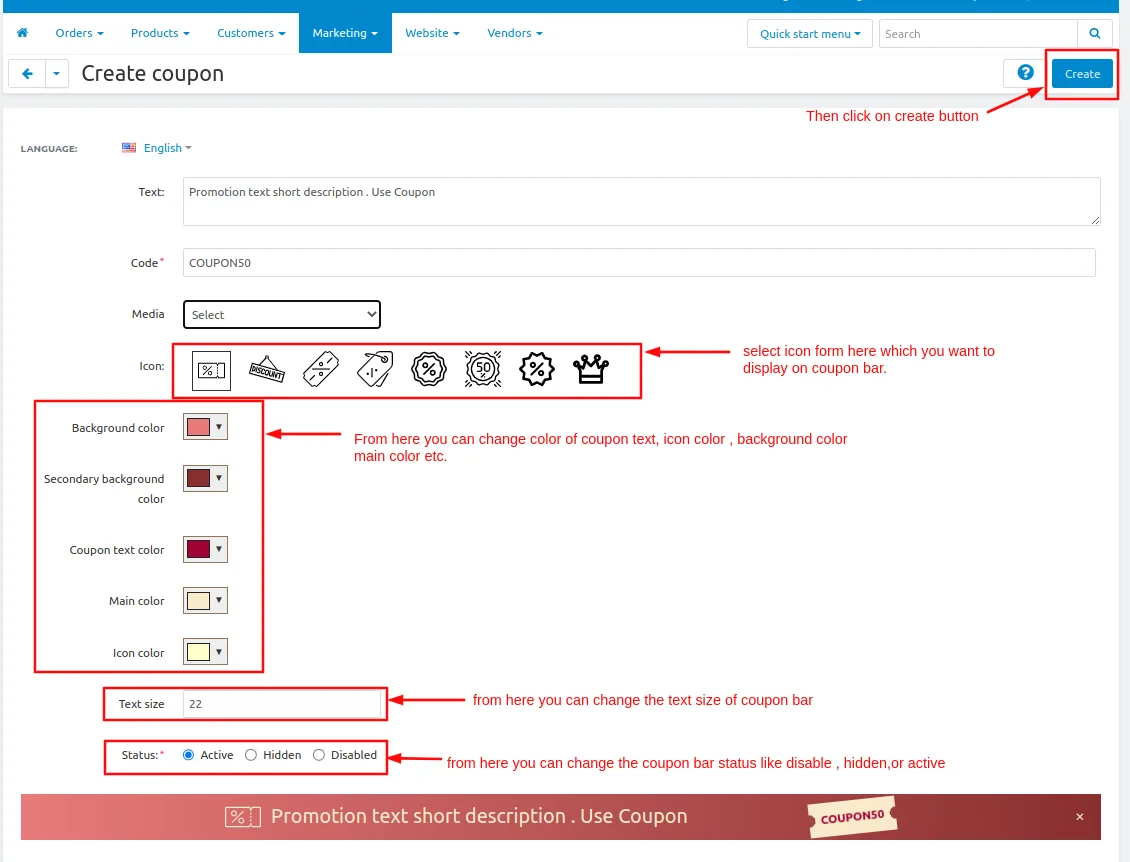 CS-Cart Coupon Bar Add-on: Promote Discounts — illustration 4