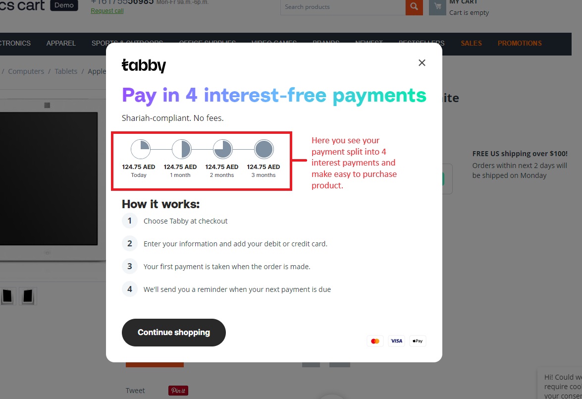 Payment split into interest payments