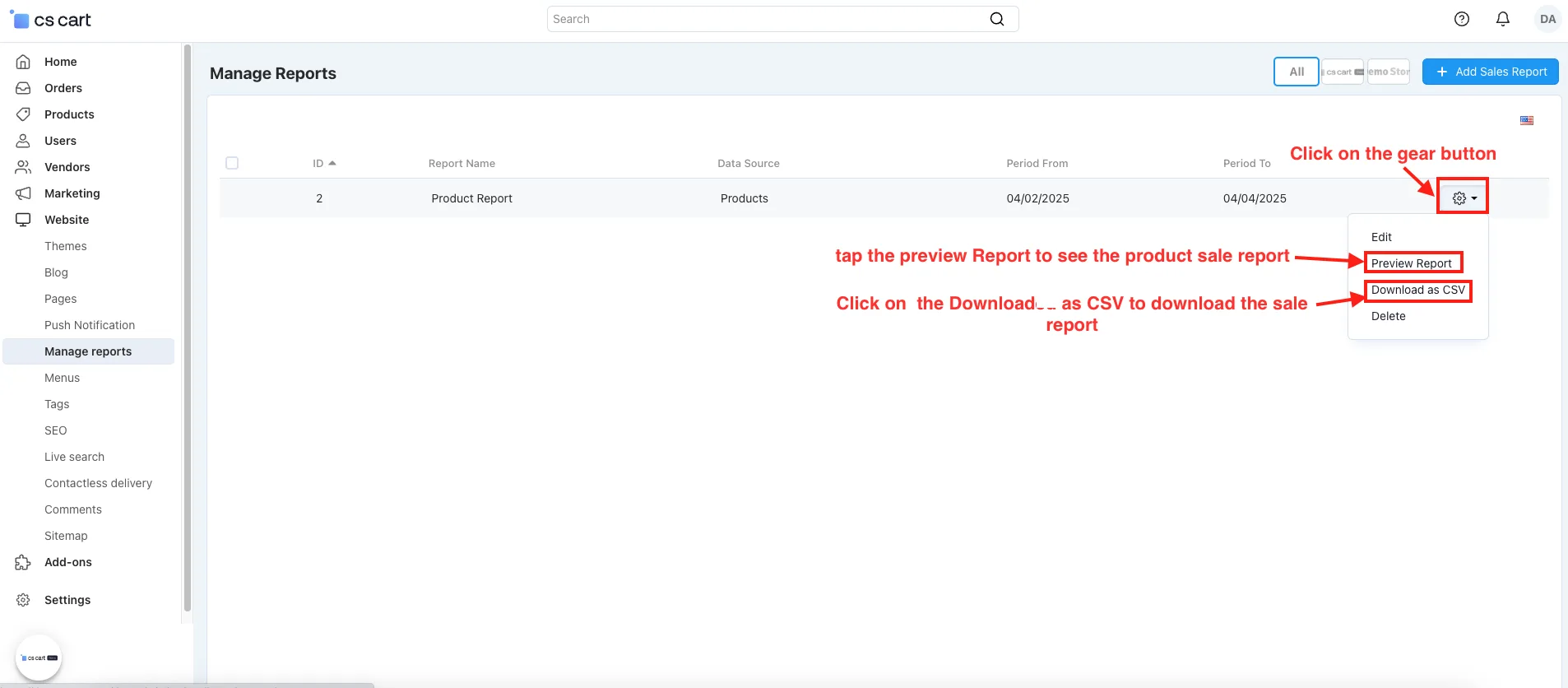 Sales Report and Manage Export — illustration 10