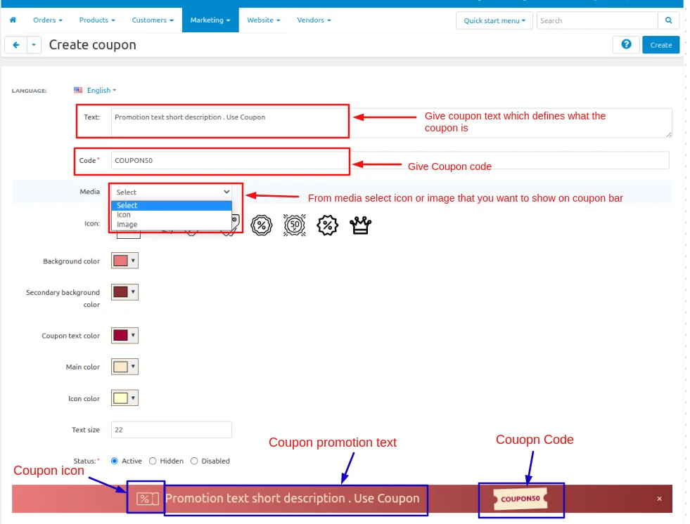 CS-Cart Coupon Bar Add-on: Promote Discounts — illustration 3