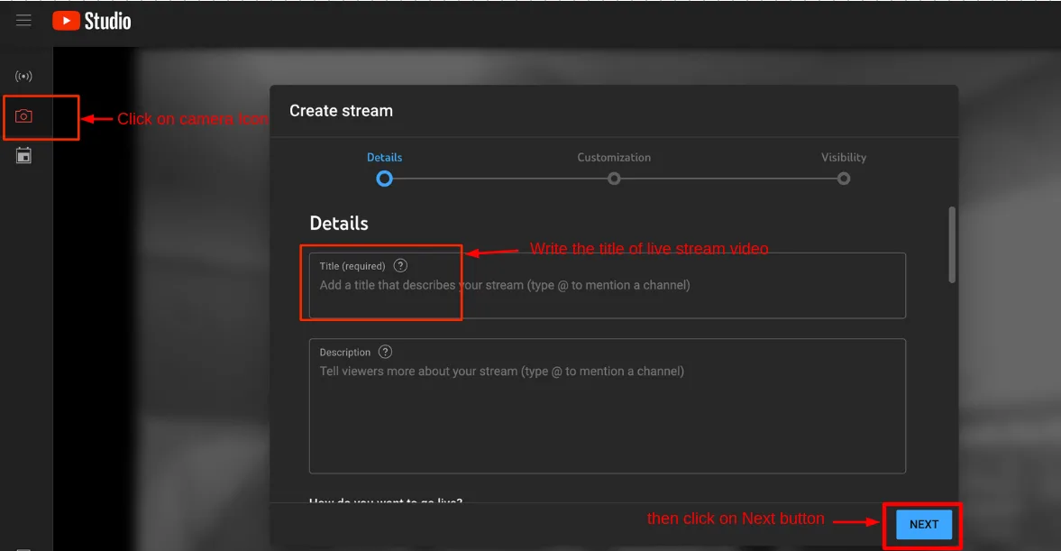 creating live video page