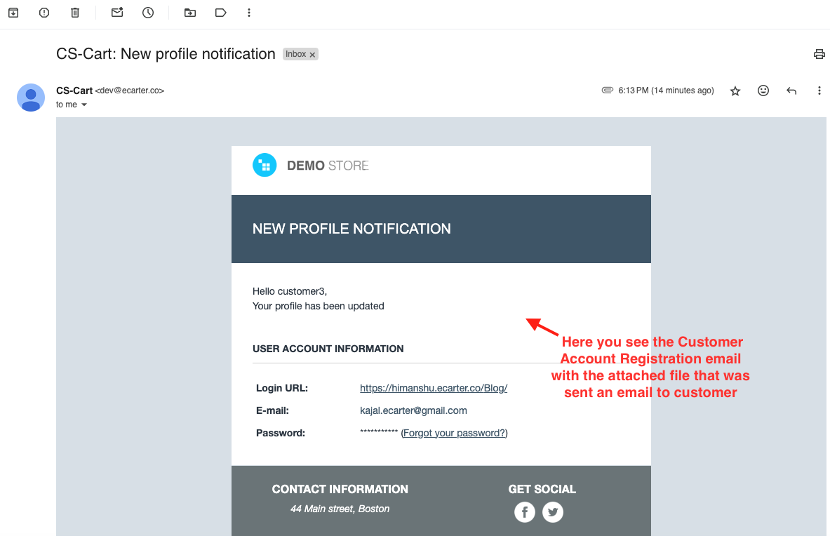 customer account registration
