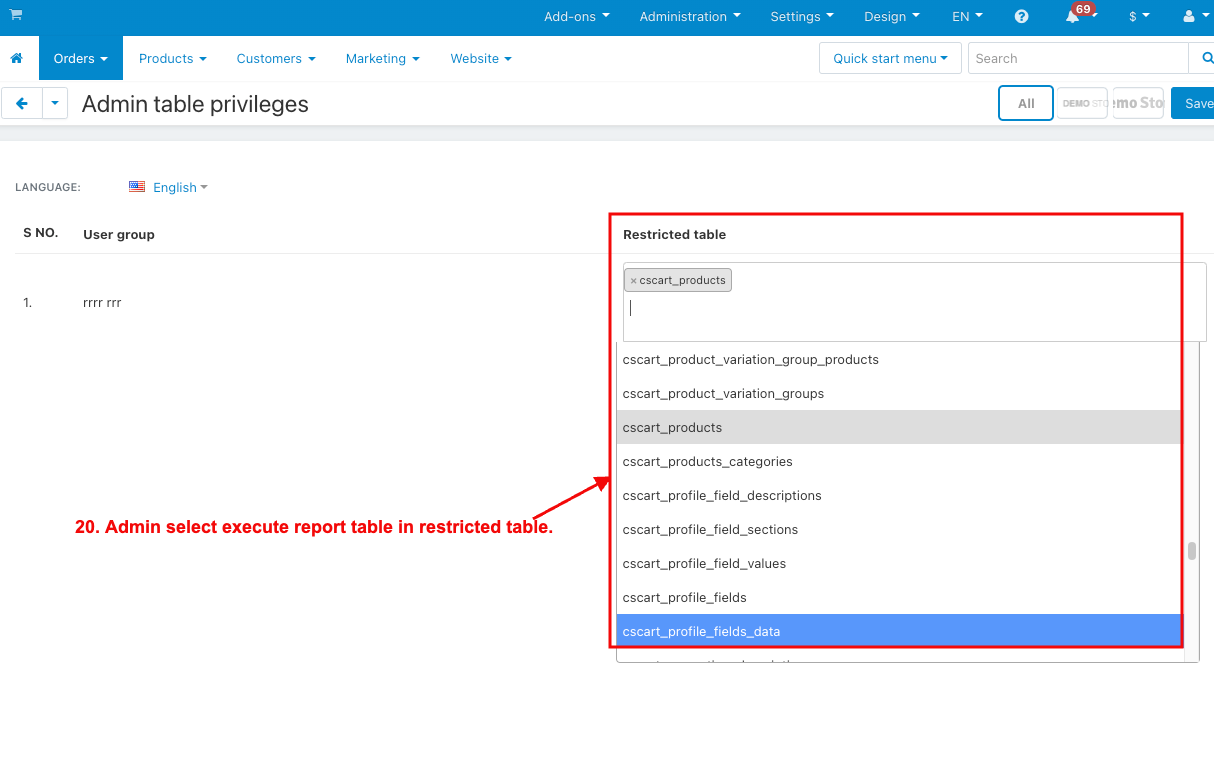 login will be done from any sub admin profile