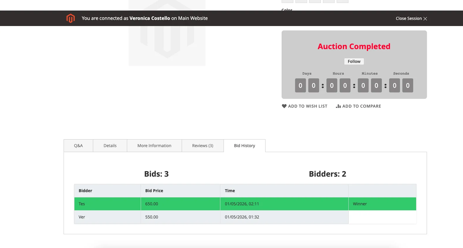 Magento Auction Extension: Live Product Bidding — illustration 23