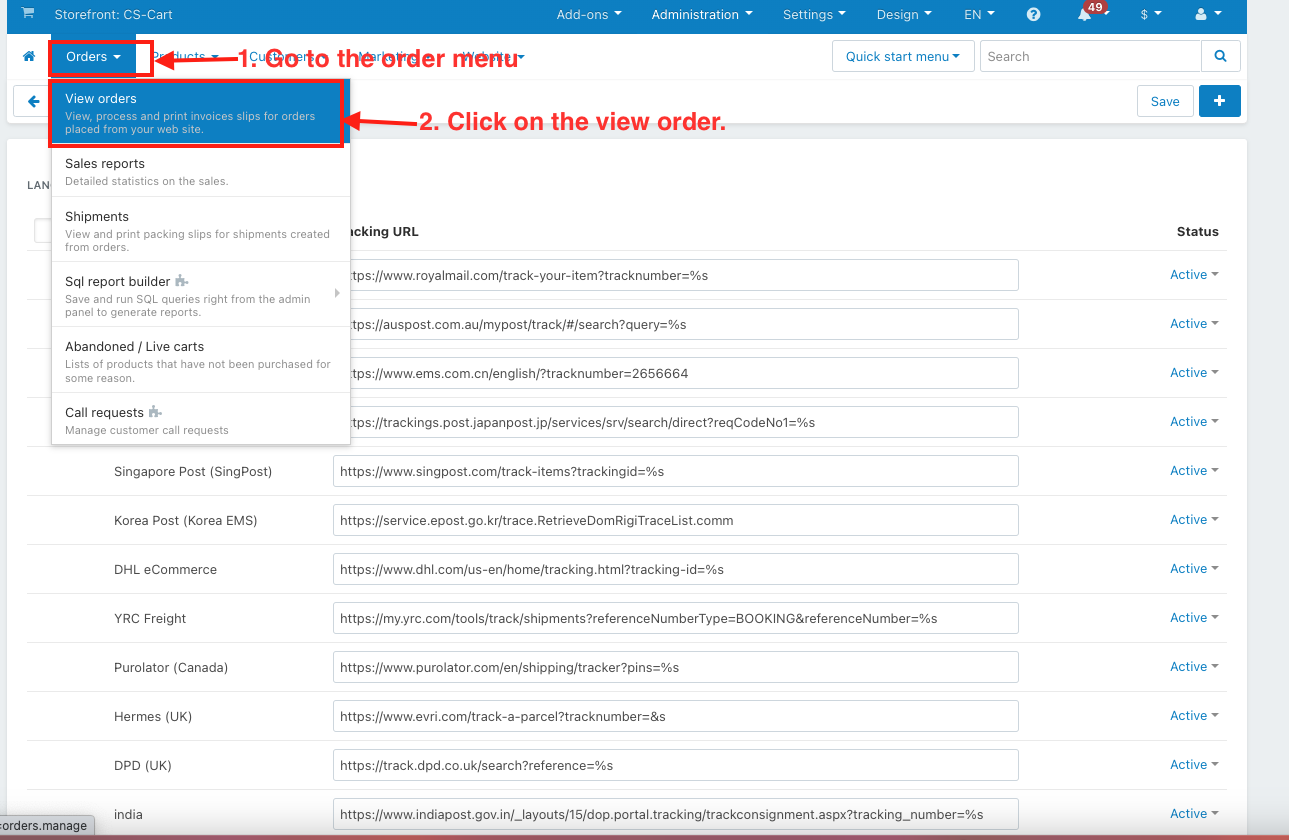 order page