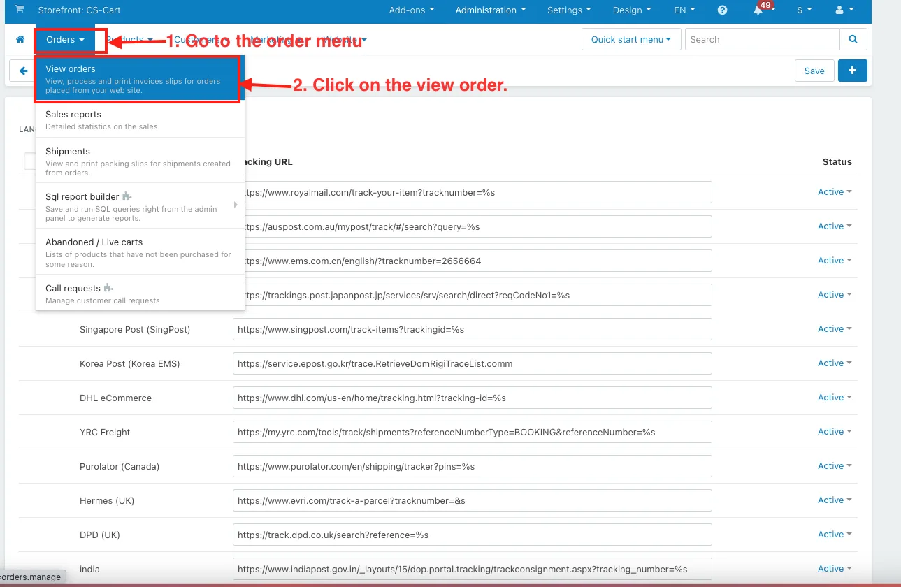order page