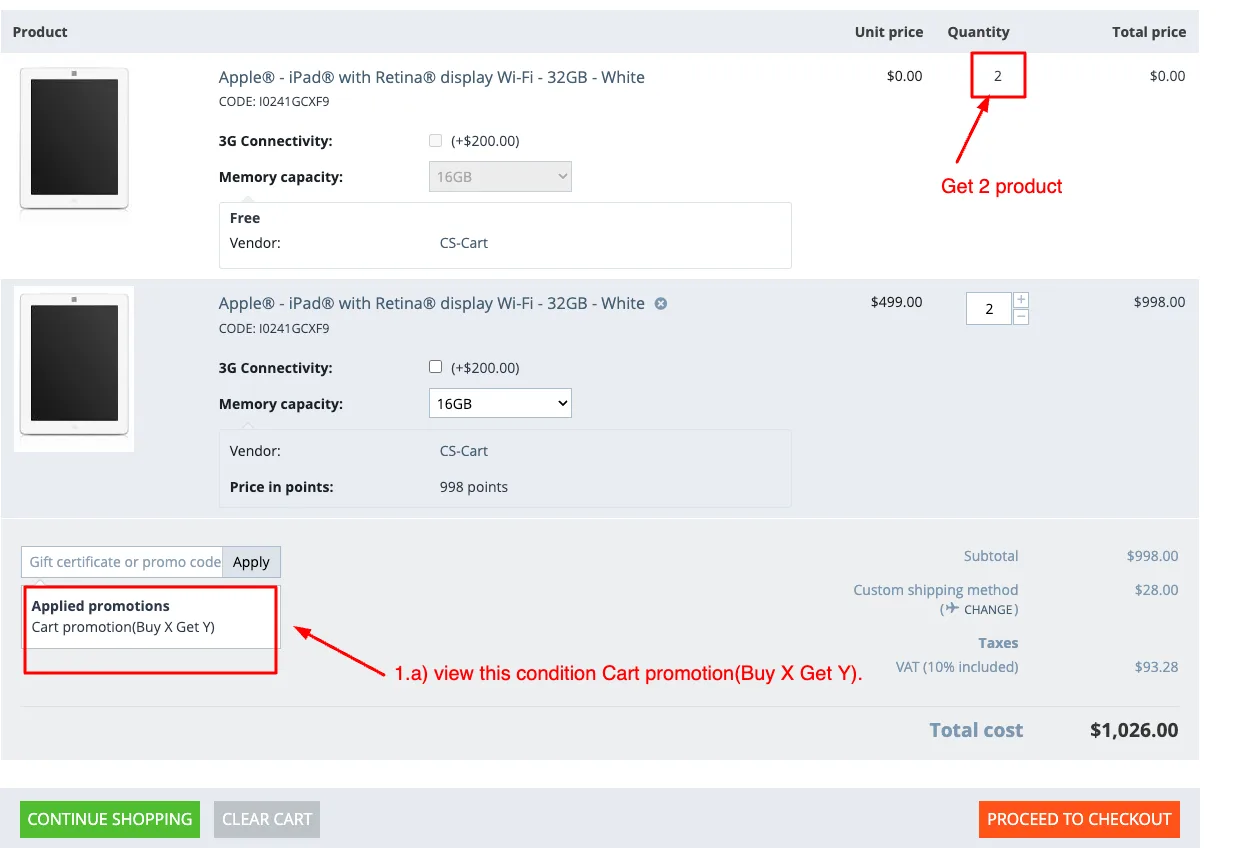 show condition in storefront
