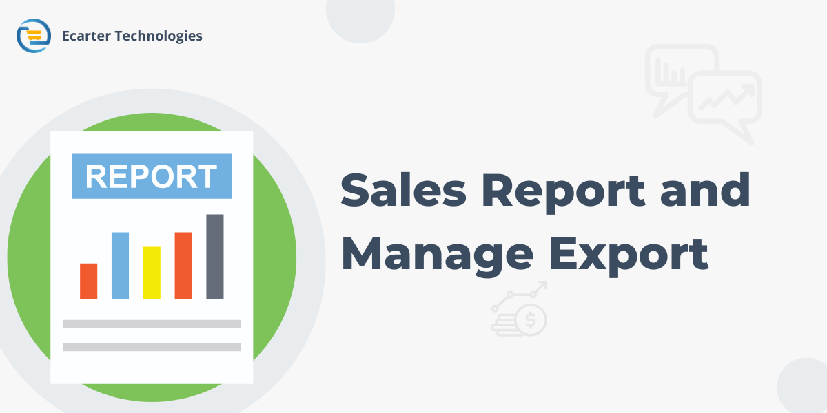 Sales Report and Manage export